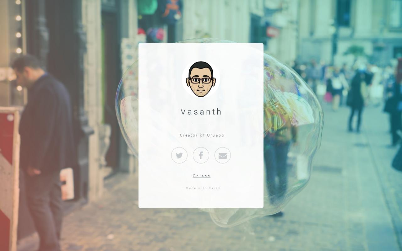 Carrd profile picture for @vasanth